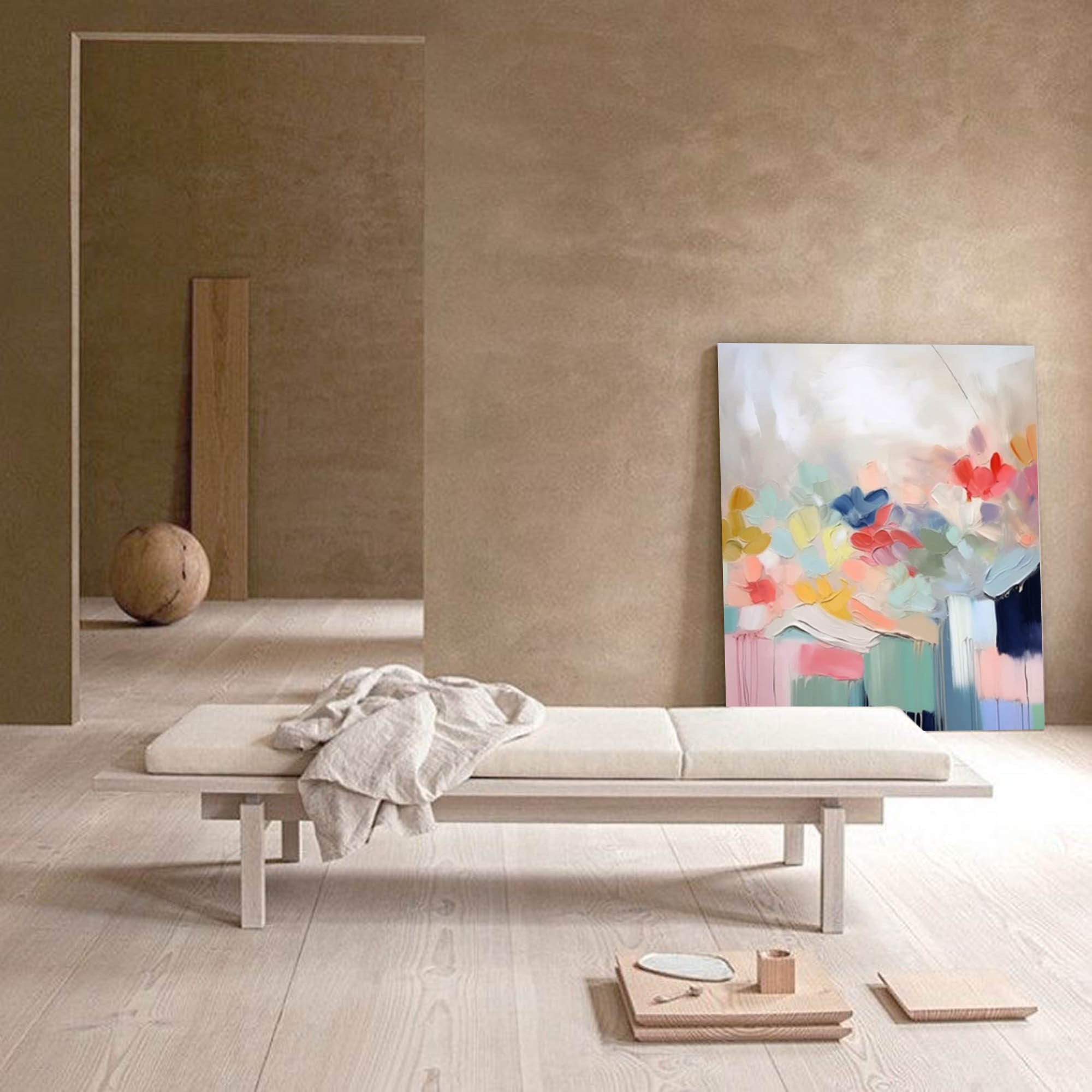 Abstract Canvas Art AB049 - Neutralighting