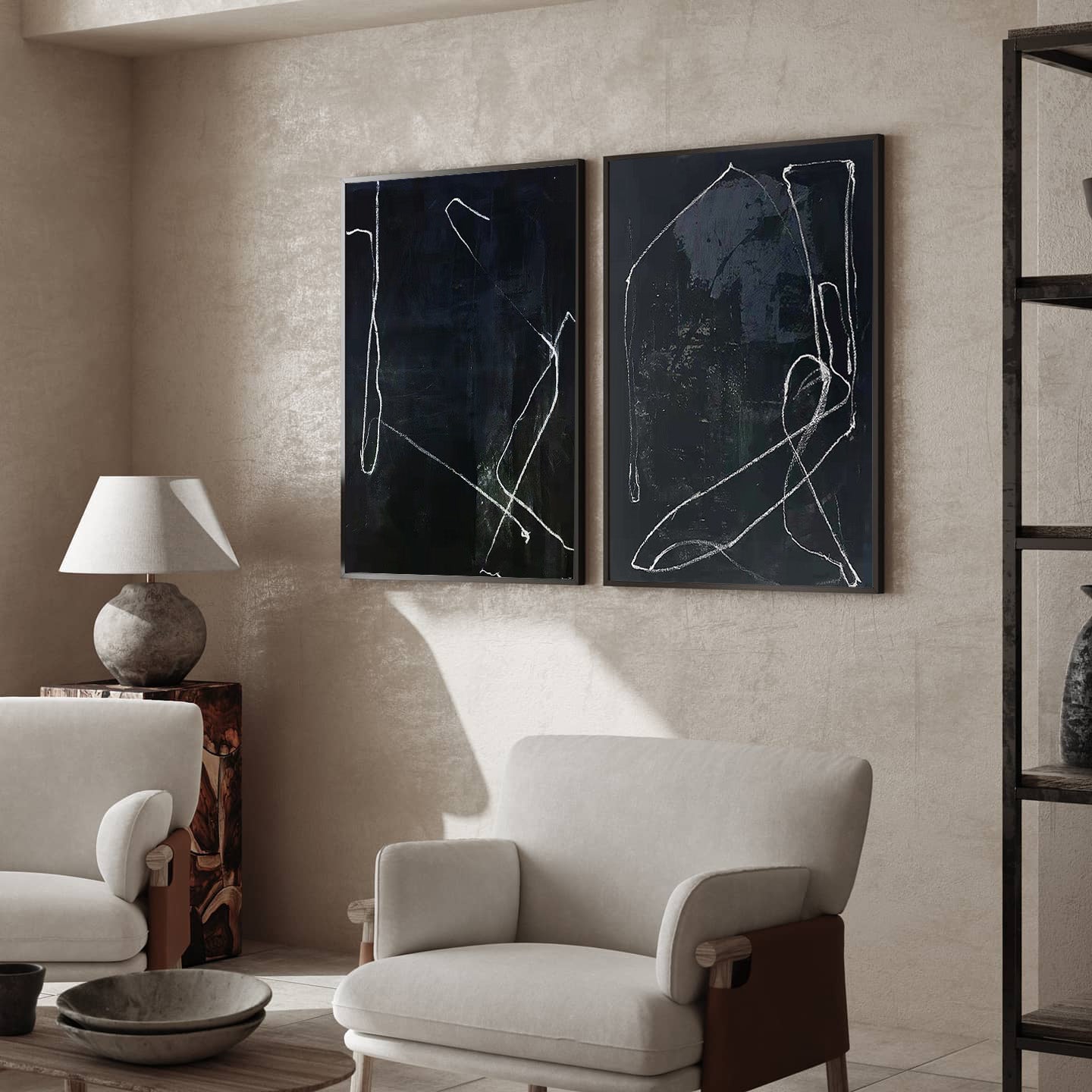 Black Abstract Art