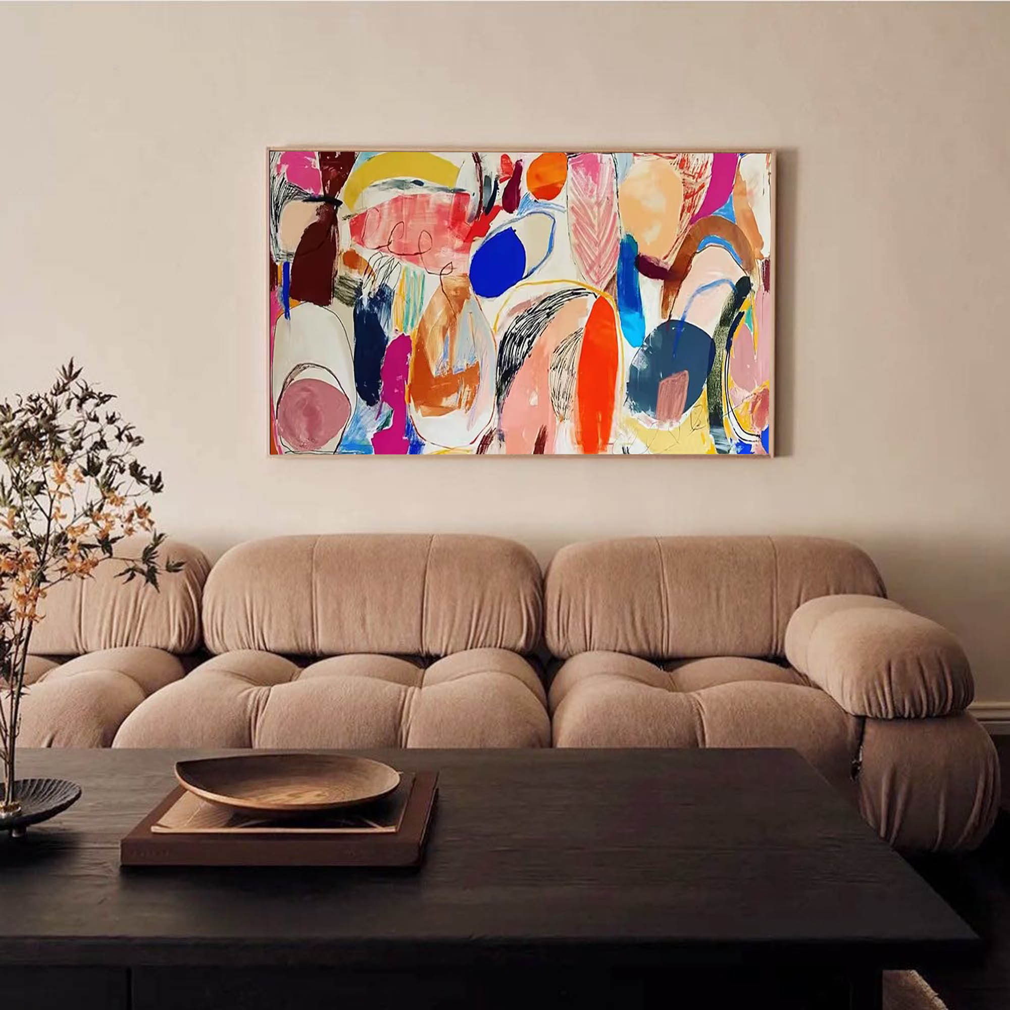 Abstract Canvas Art AB062 - Neutralighting
