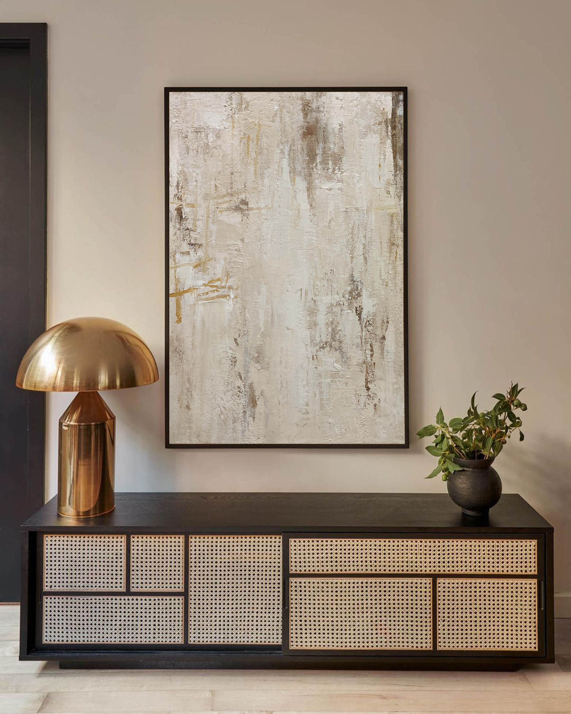 Beige Abstract Painting ABAV344 - Neutralighting