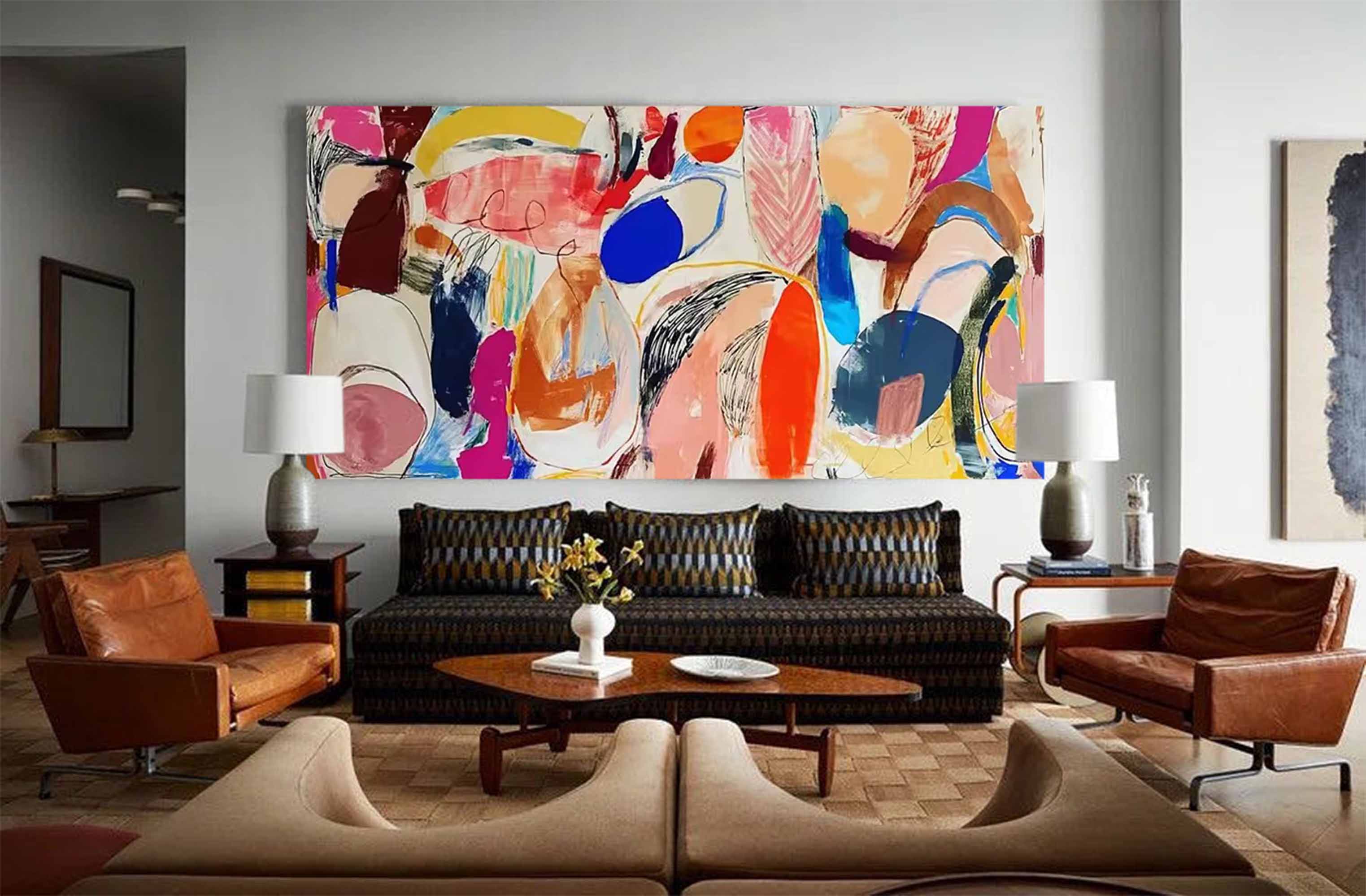 Abstract Canvas Art AB062 - Neutralighting