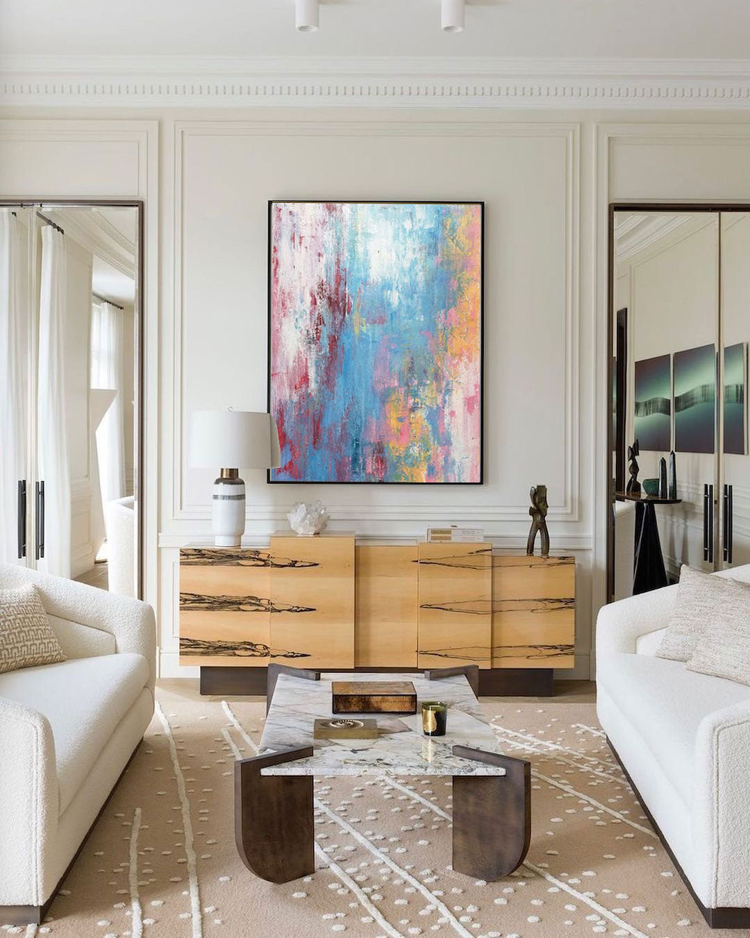 Colorful Textured Abstract Canvas Wall Art