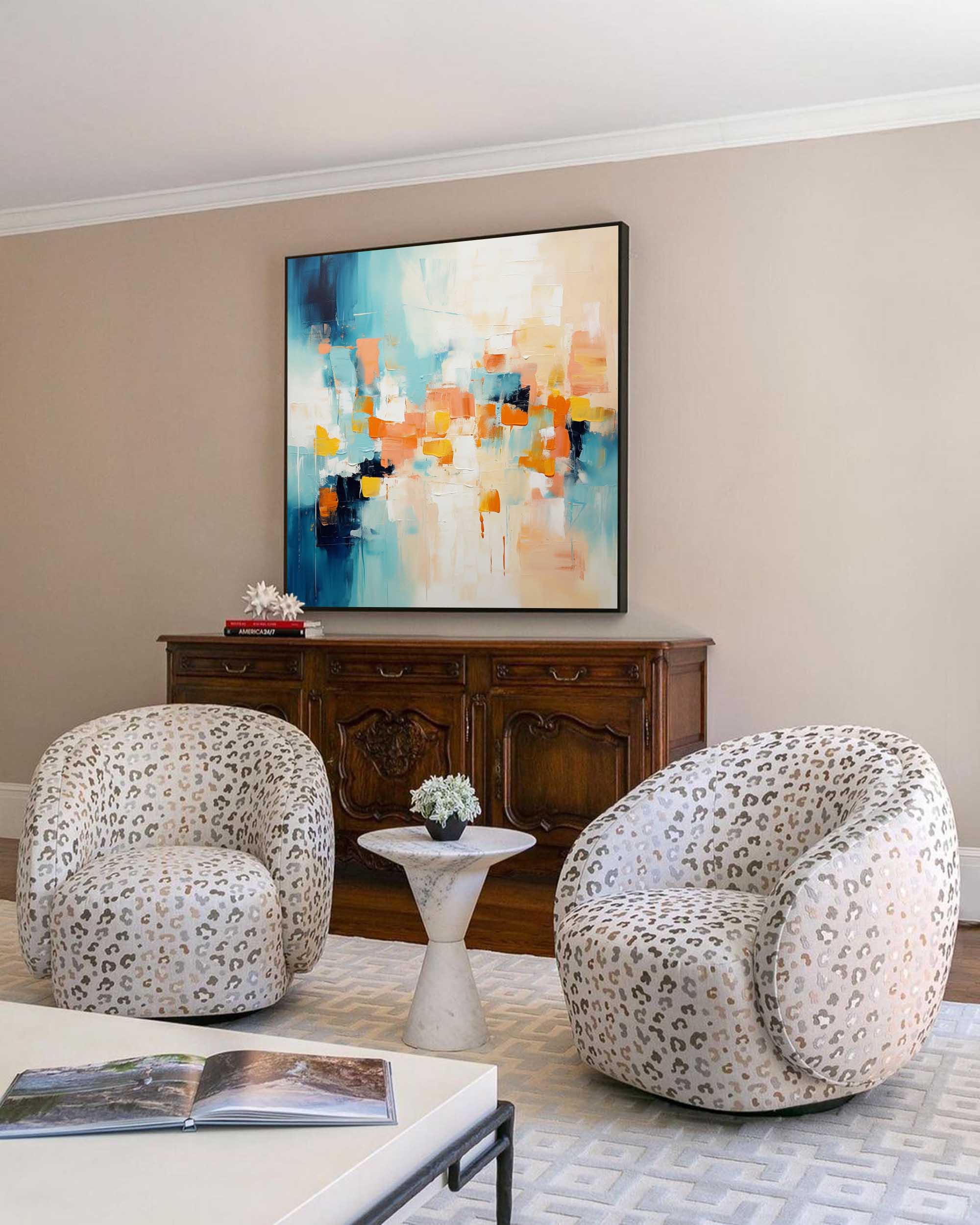 Abstract Canvas Art AB227 - Neutralighting