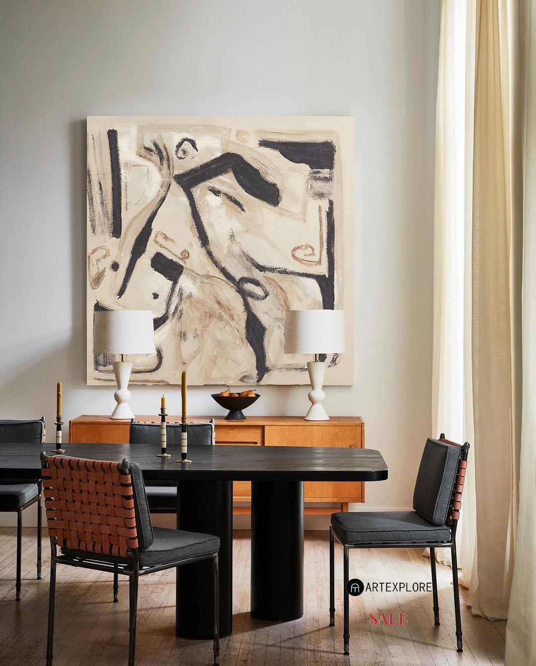 Modern Abstract Painting ABAS122 - Neutralighting