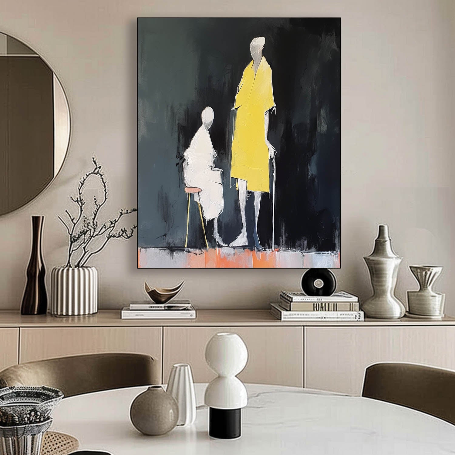 Wall Art People Minimalist Moody Elegant