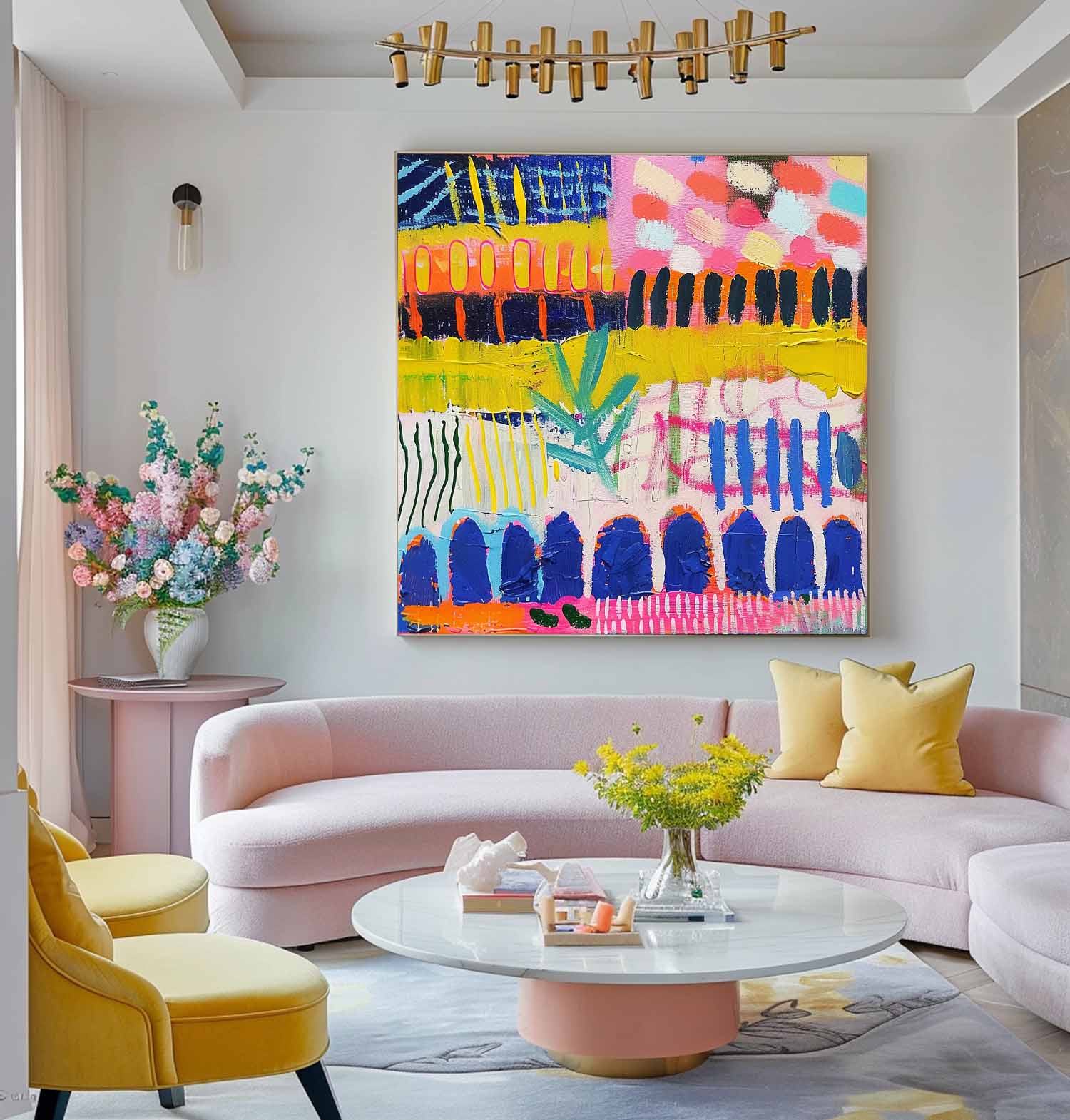 Wall Art Abstract Pop Collage Maximalist Graphic