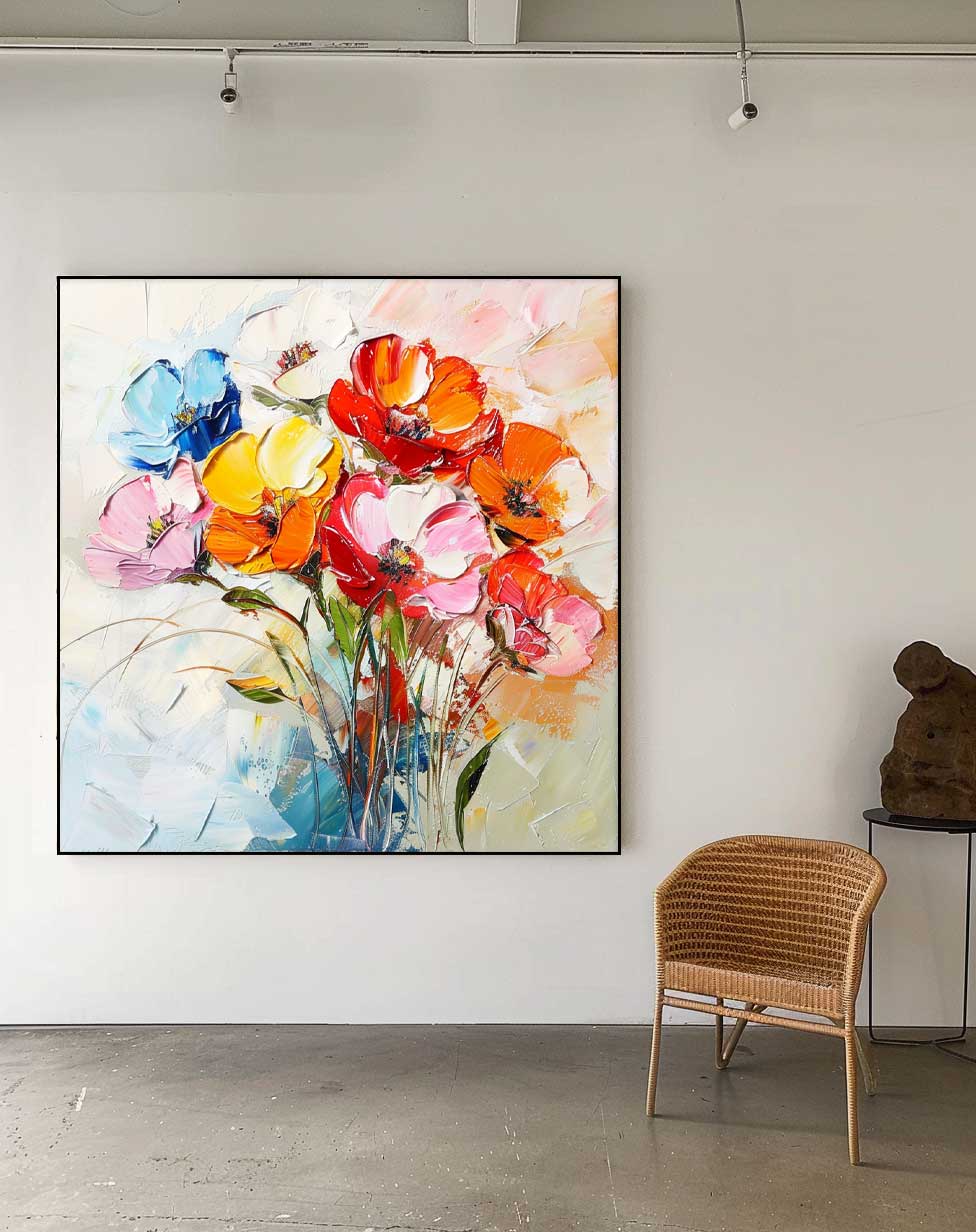 Wall Art Dense Flower Modern Abstract Edgy