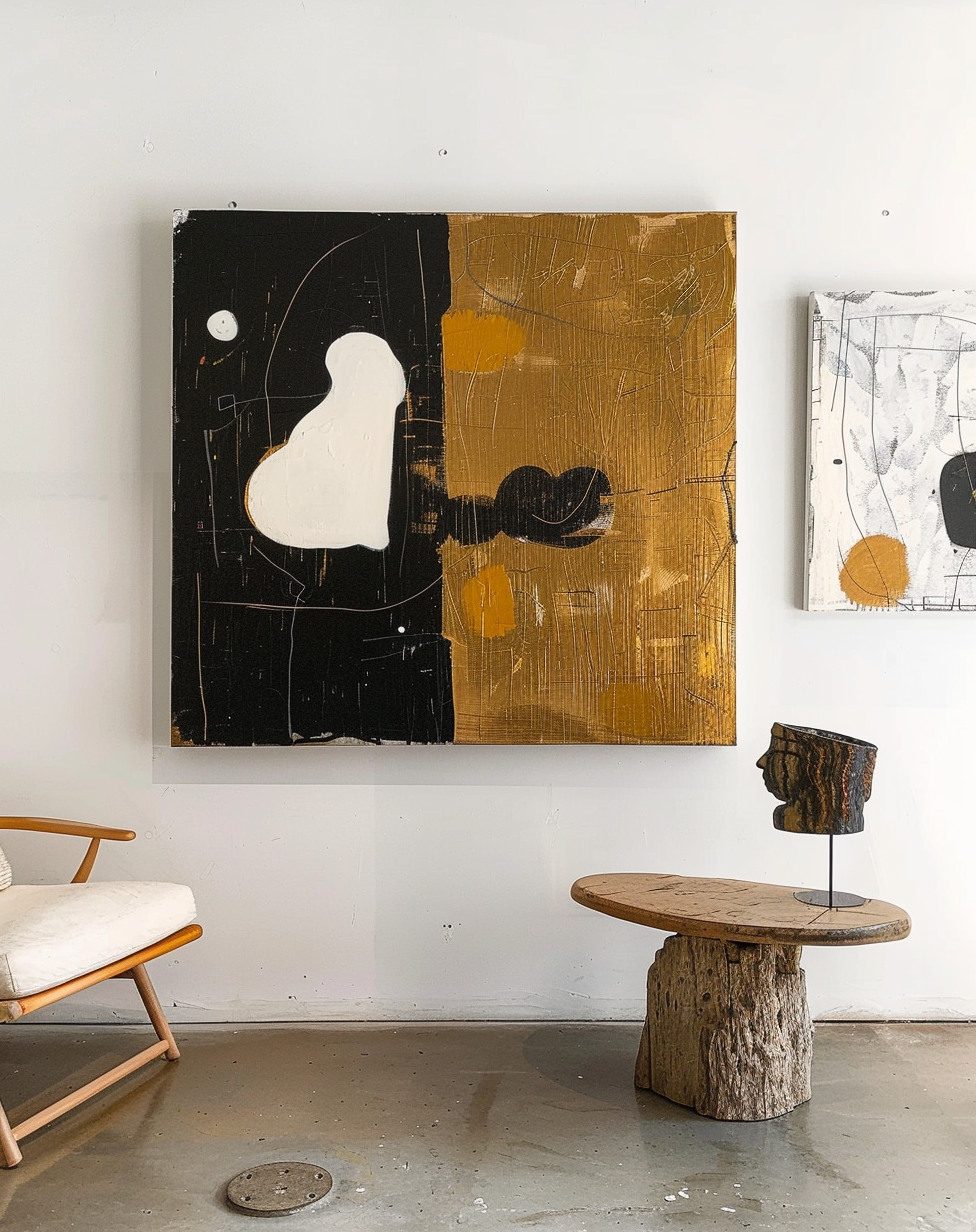 Wall Art Geometric Minimalist Neutral Abstract