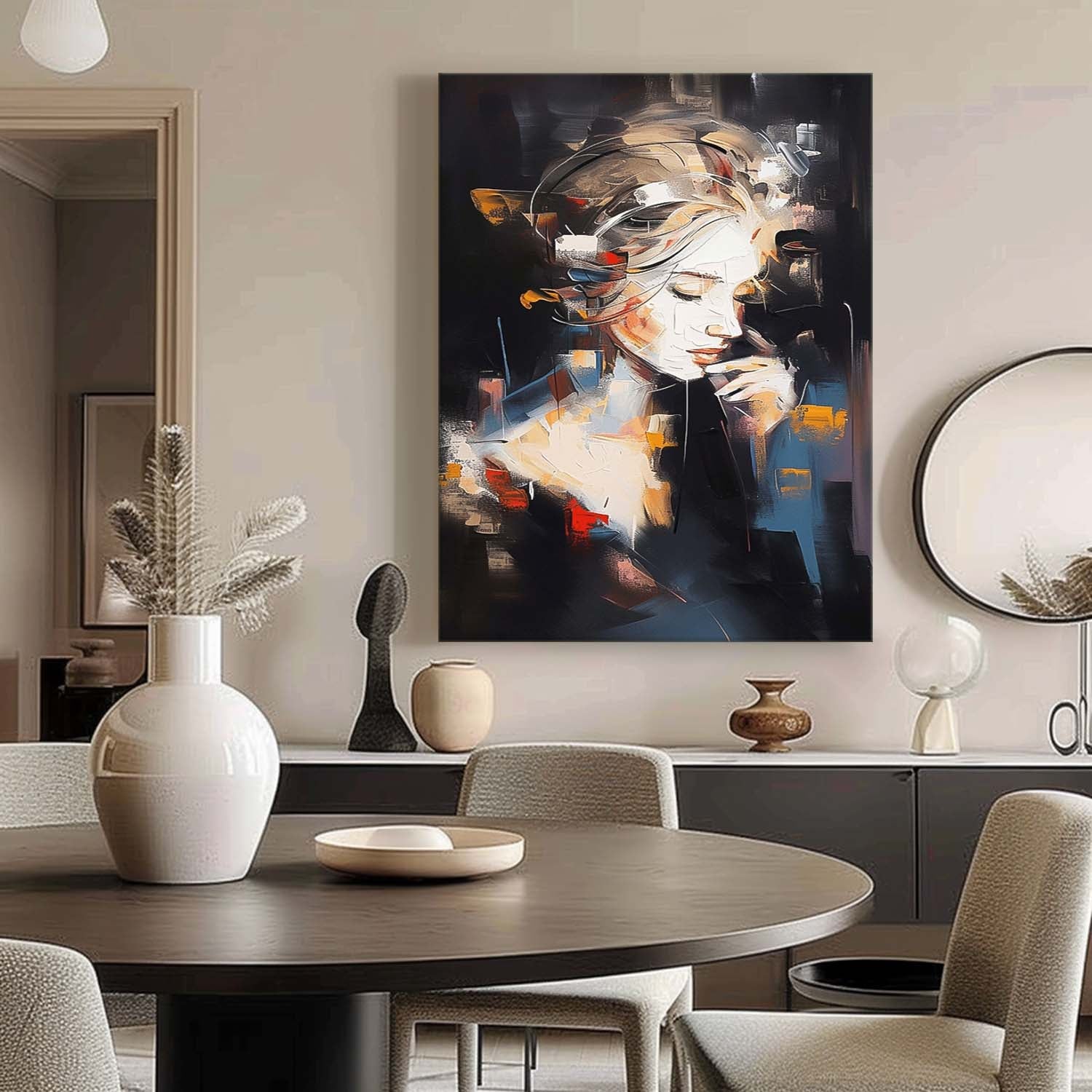 Wall Art People Impasto Expressionist Moody