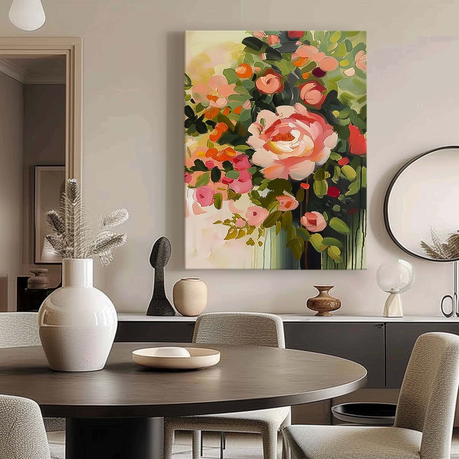 Wall Art Flower Impasto Atmosphere Modern Painterly