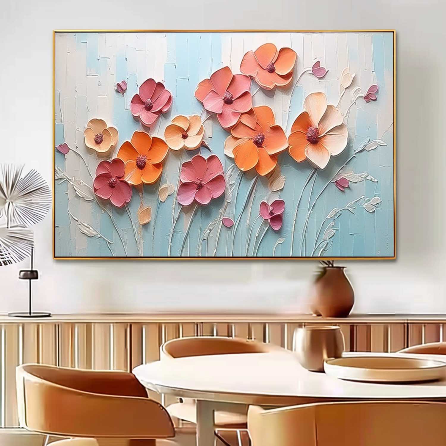 Wall Art Impasto Flower Contemporary Modern