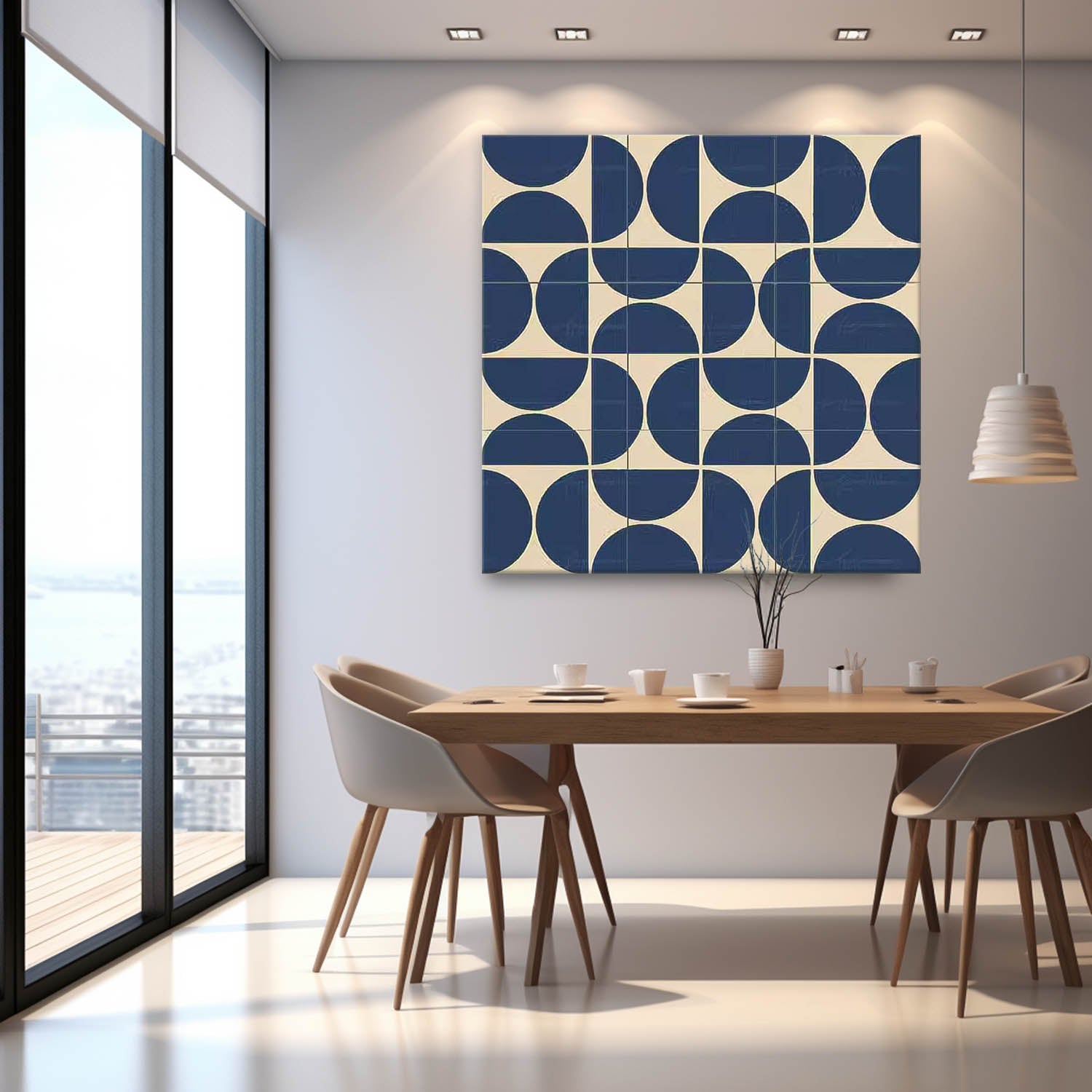 Wall Art Geometric Minimalist Square Modernist