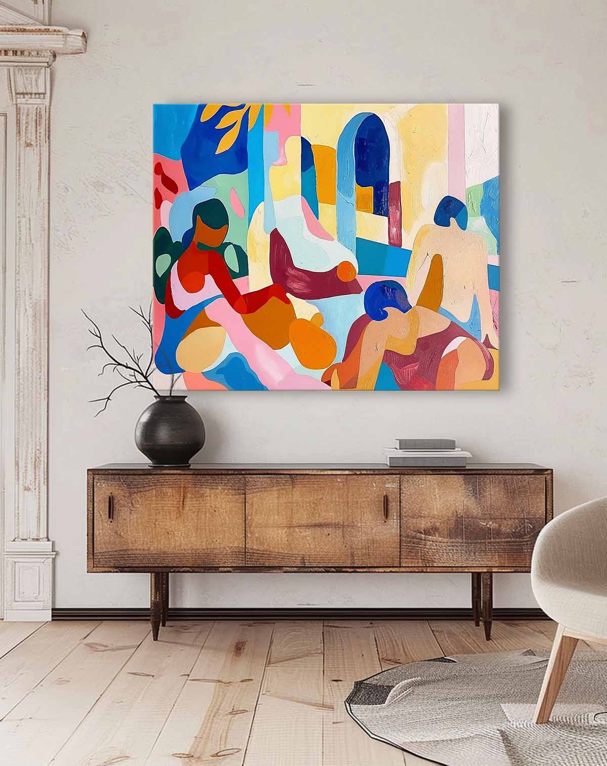 Wall Art Abstract Painterly Scene Elegant