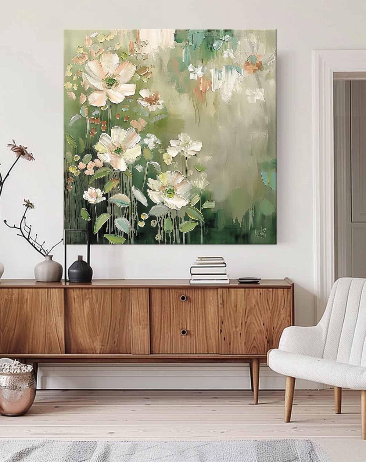 Wall Art Flower Impressionist Modern Abstract