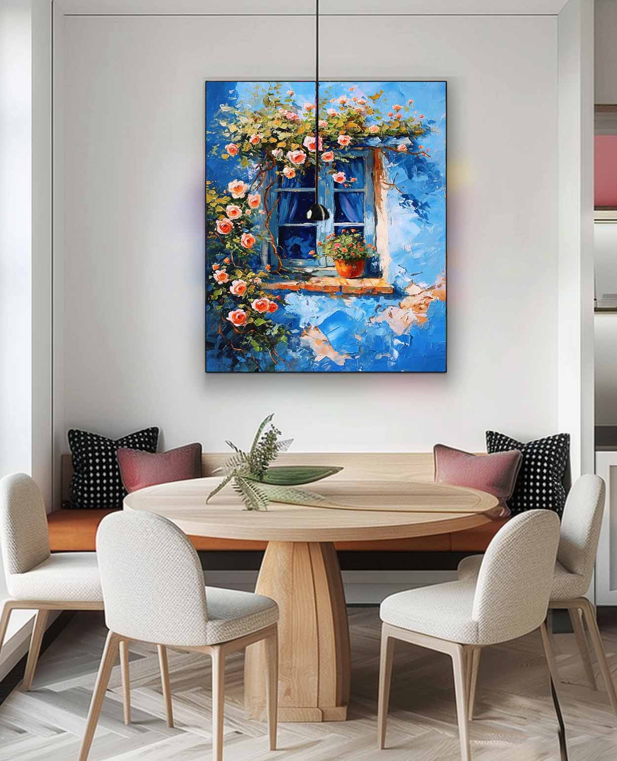 Wall Art Flower Impasto Mediterranean Rustic