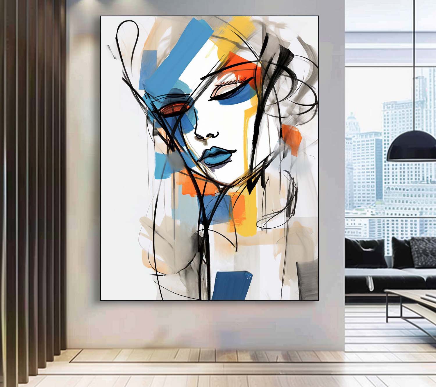 Wall Art People Fashion Abstract Expressive