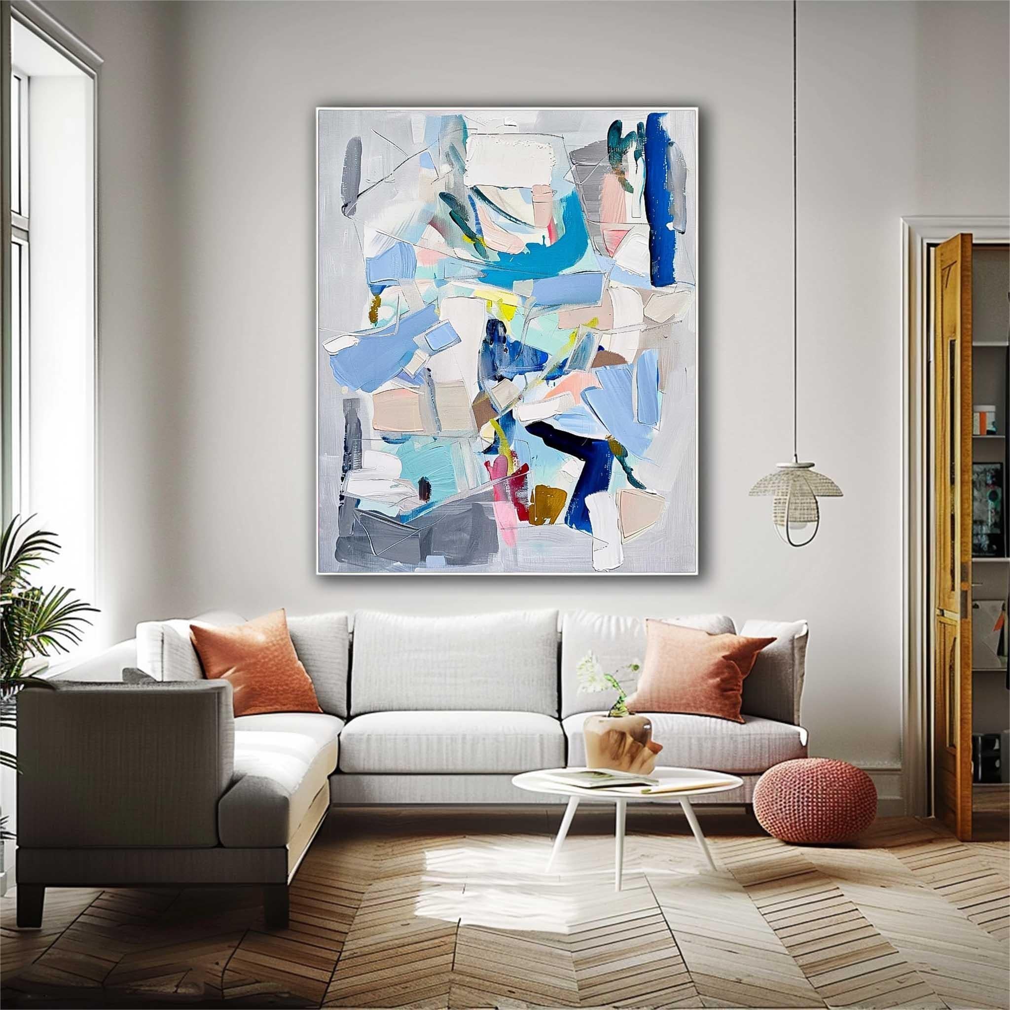 Wall Art Vibrant Impasto Abstract Minimalist