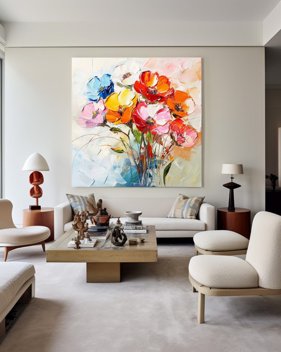 Colorful Poppy Flower Painting
