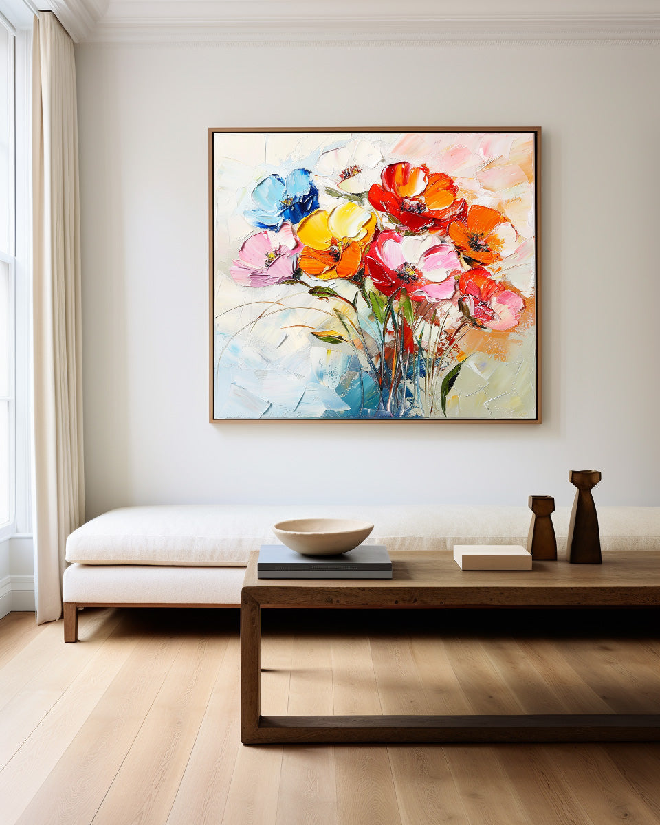 Colorful Poppy Flower Painting