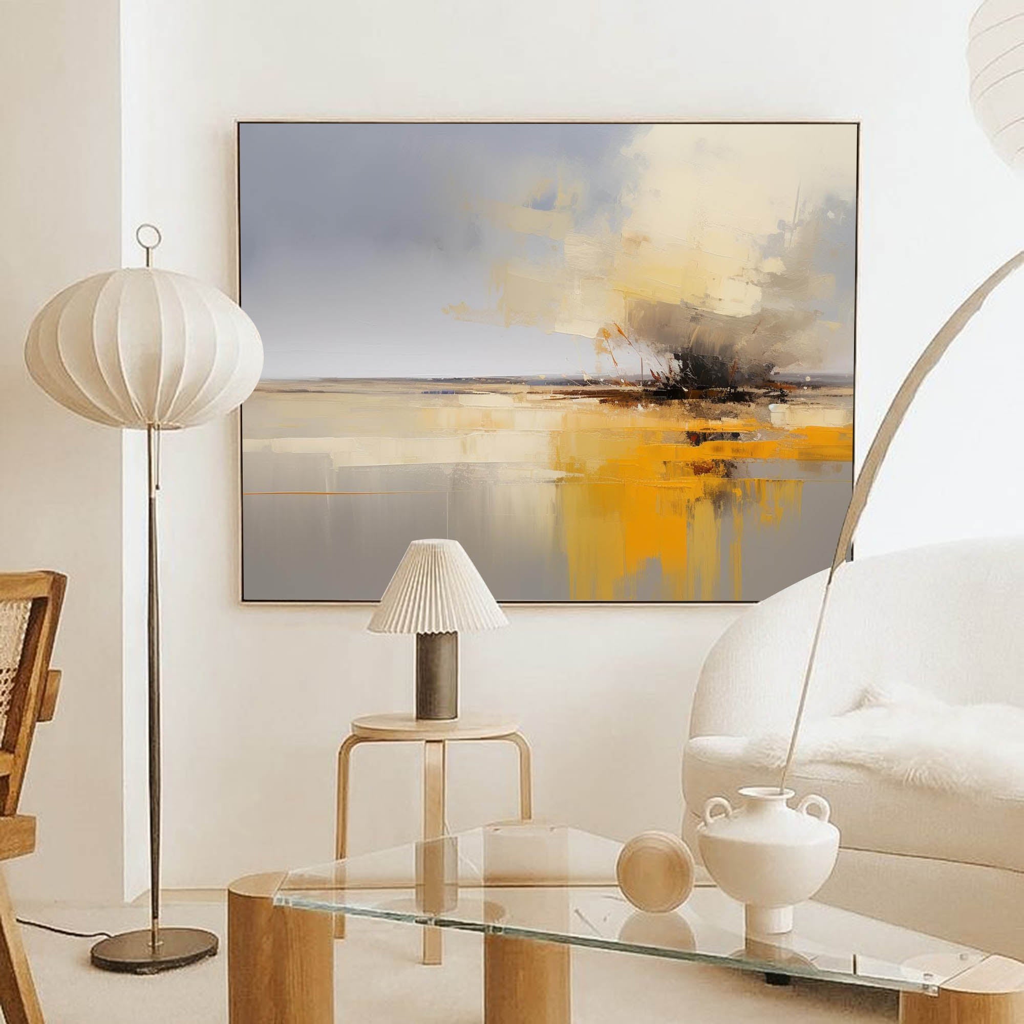 Abstract Canvas Art AB057 - Neutralighting