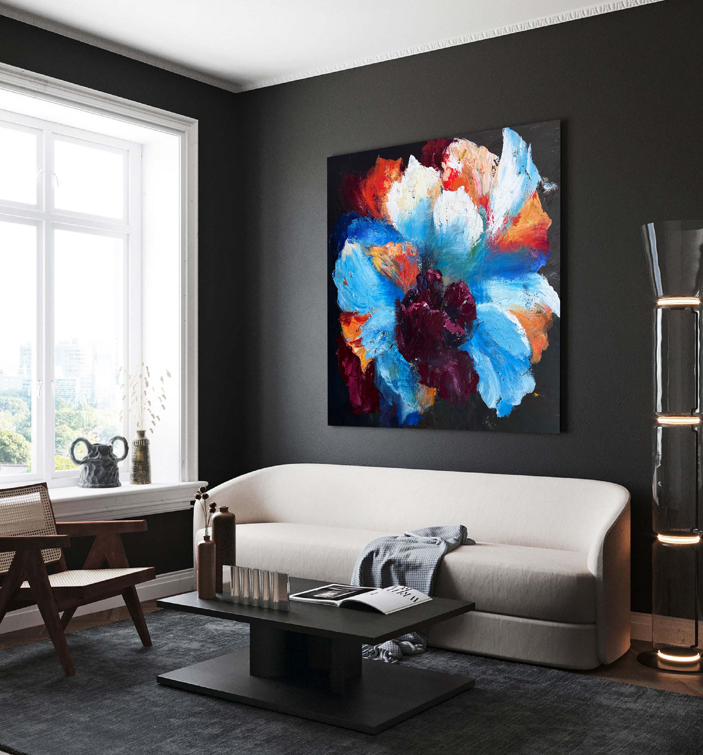 Modern Flower Painting ABFS03 - Neutralighting