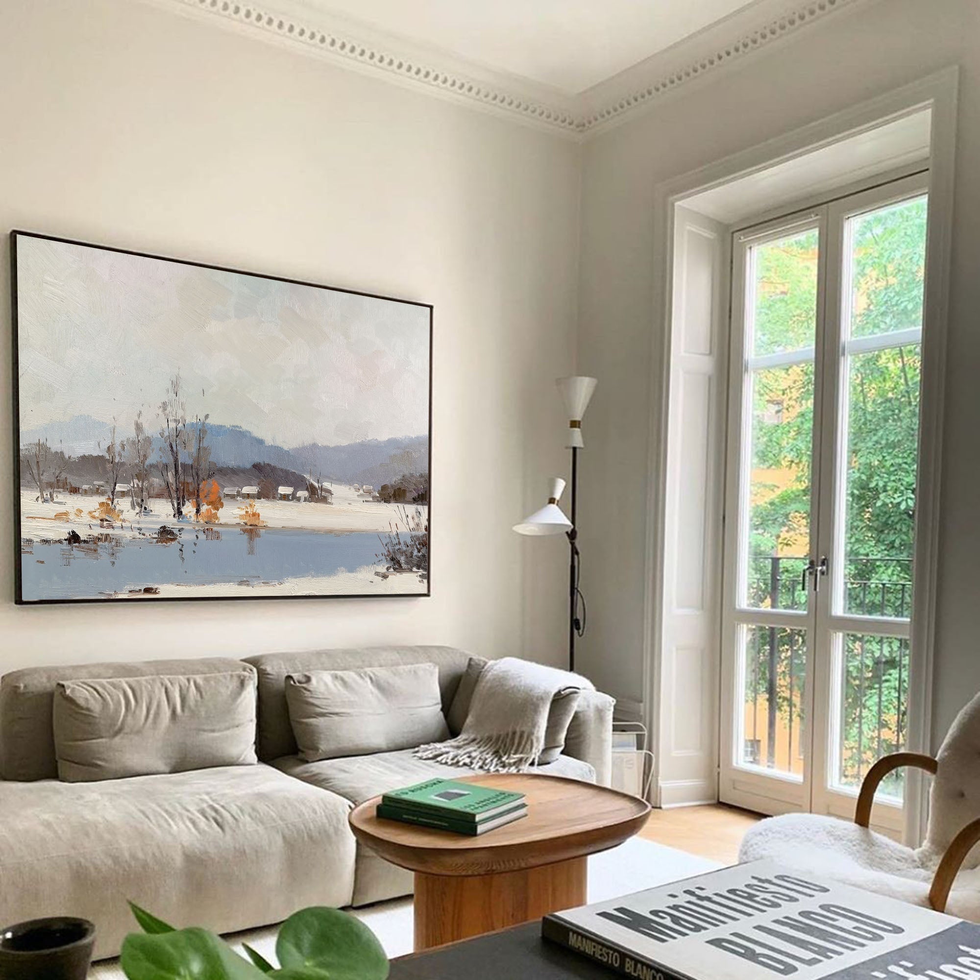 Soft Hues Scenery Hand‑Painted Serene Nature Wall Artwork