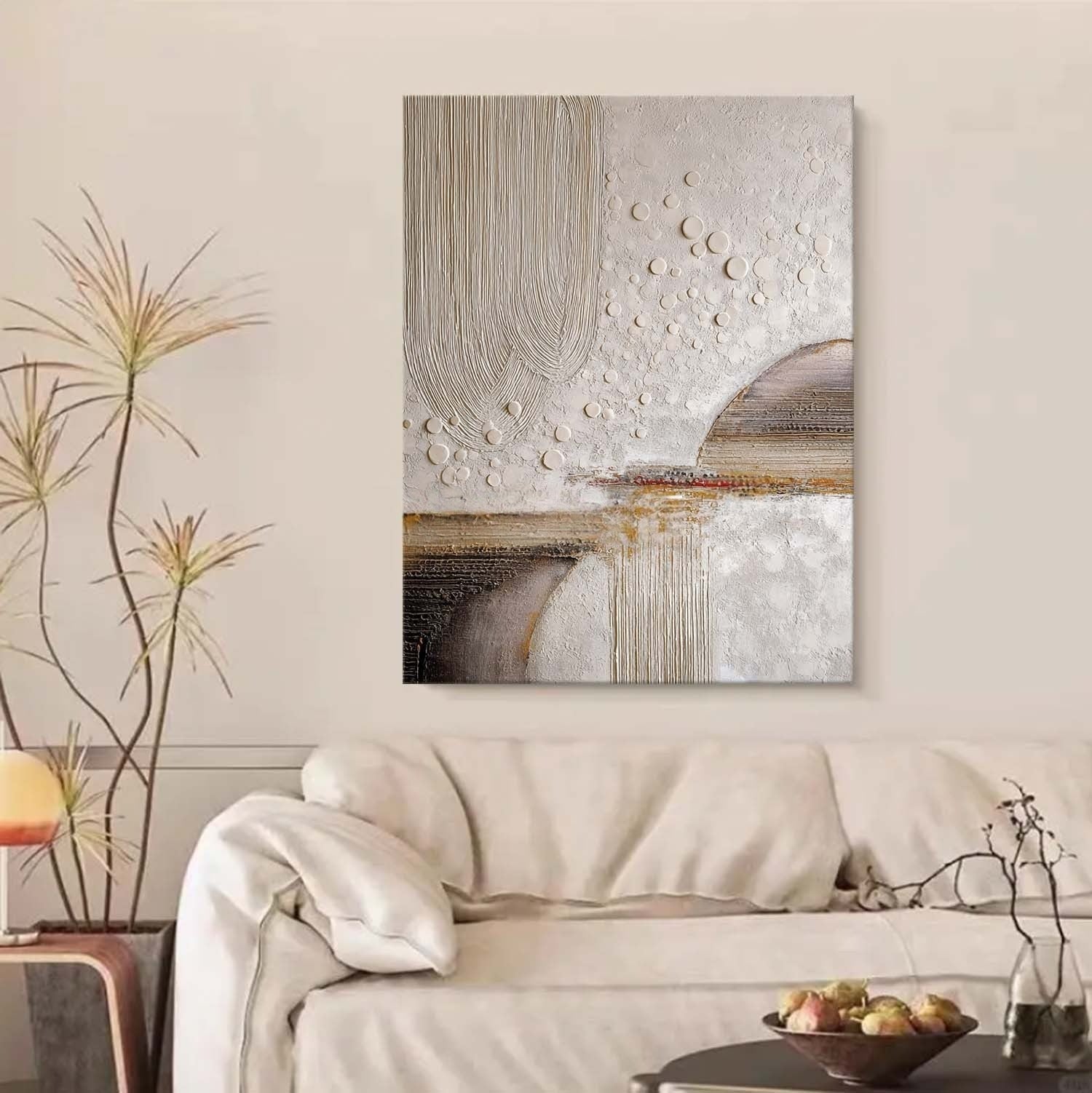 Wall Art Minimalist Bubble Abstract Vertical Lines