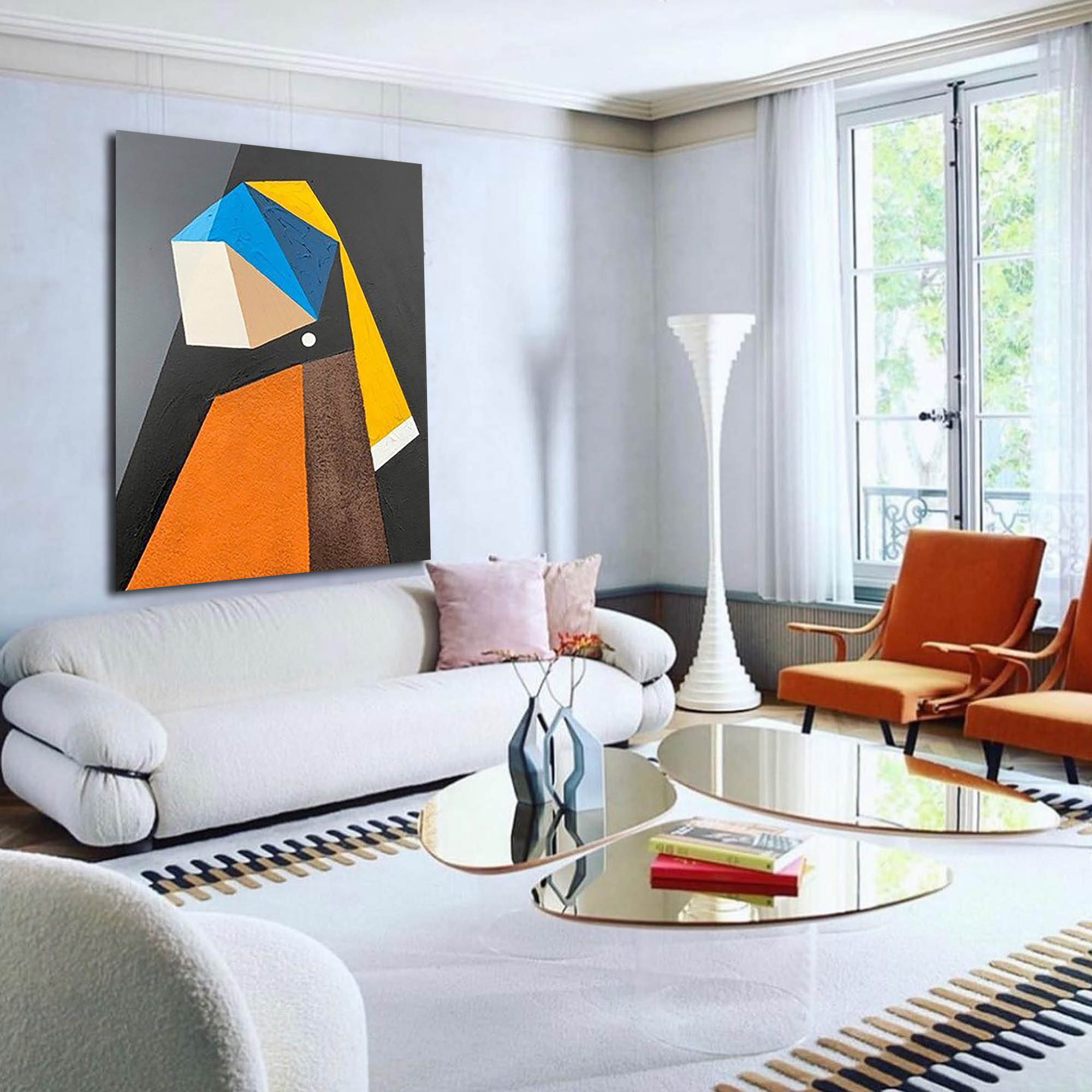 Wall Art Minimalist Cubist Geometric Abstract