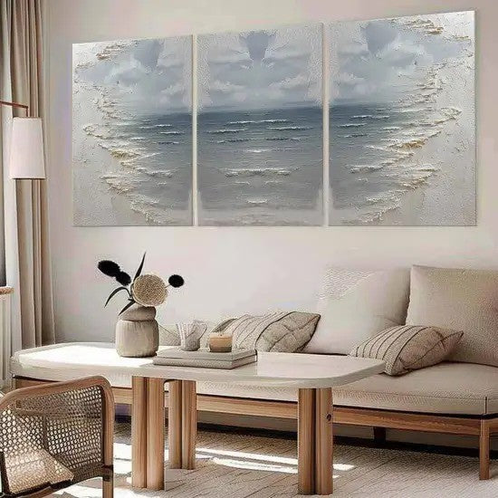Wall Art Abstract Seascape 3-Piece Coastal