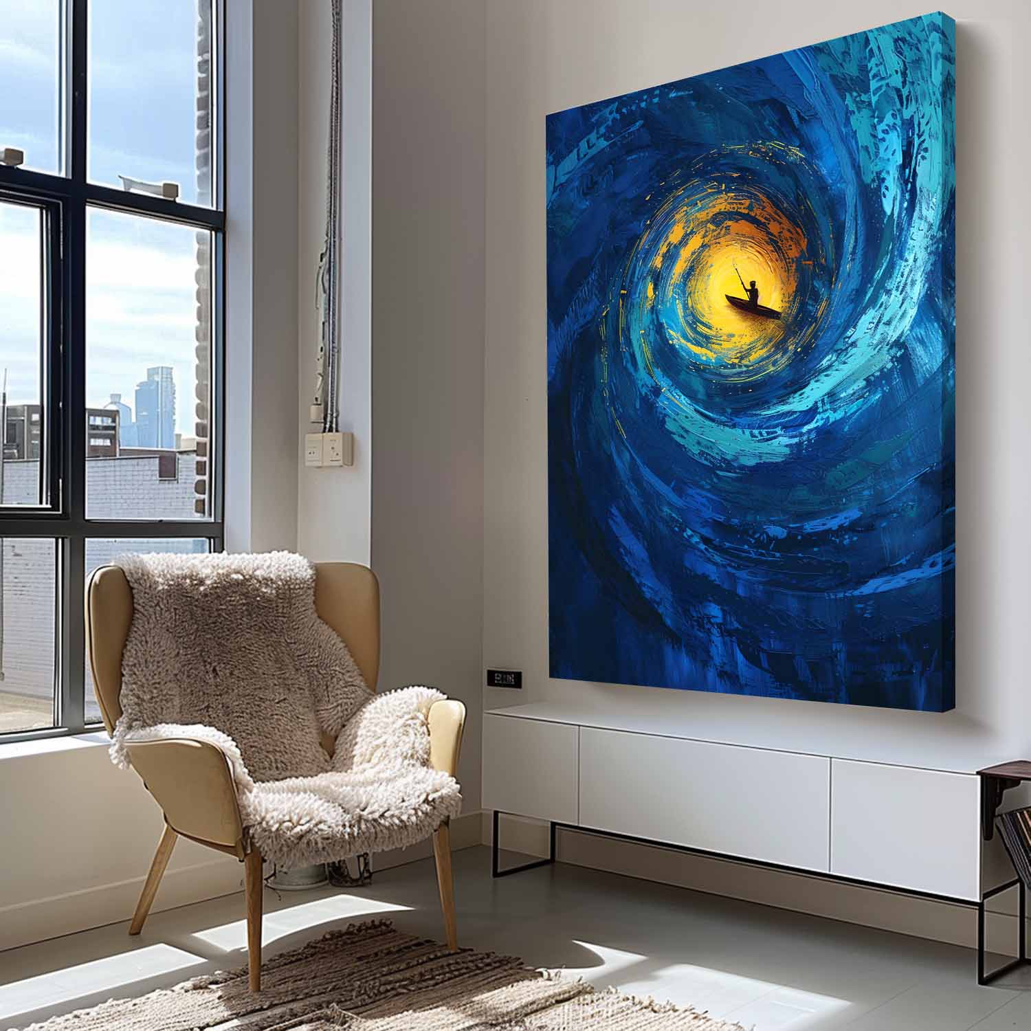 Wall Art Impasto Beach & Ocean Mysterious