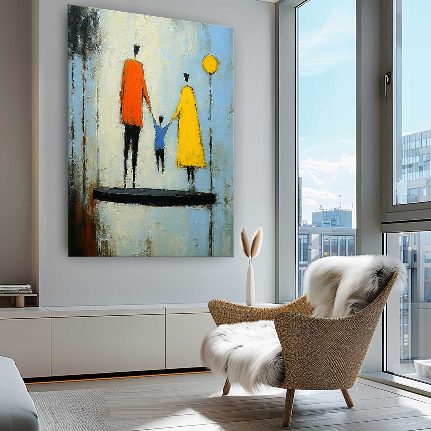 Wall Art People Lyrical Abstract Family Soft