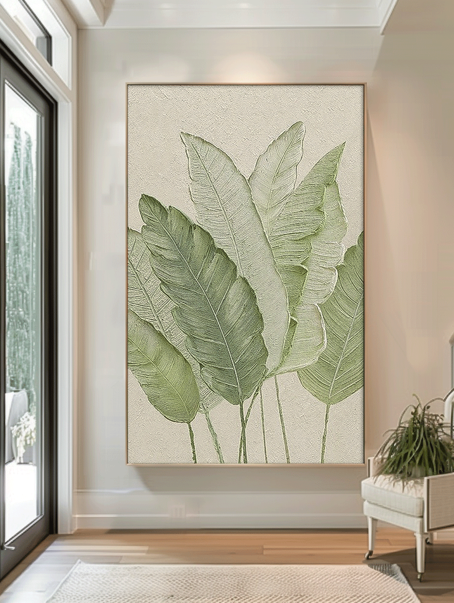 Wall Art Flower Abstract Impasto Modern