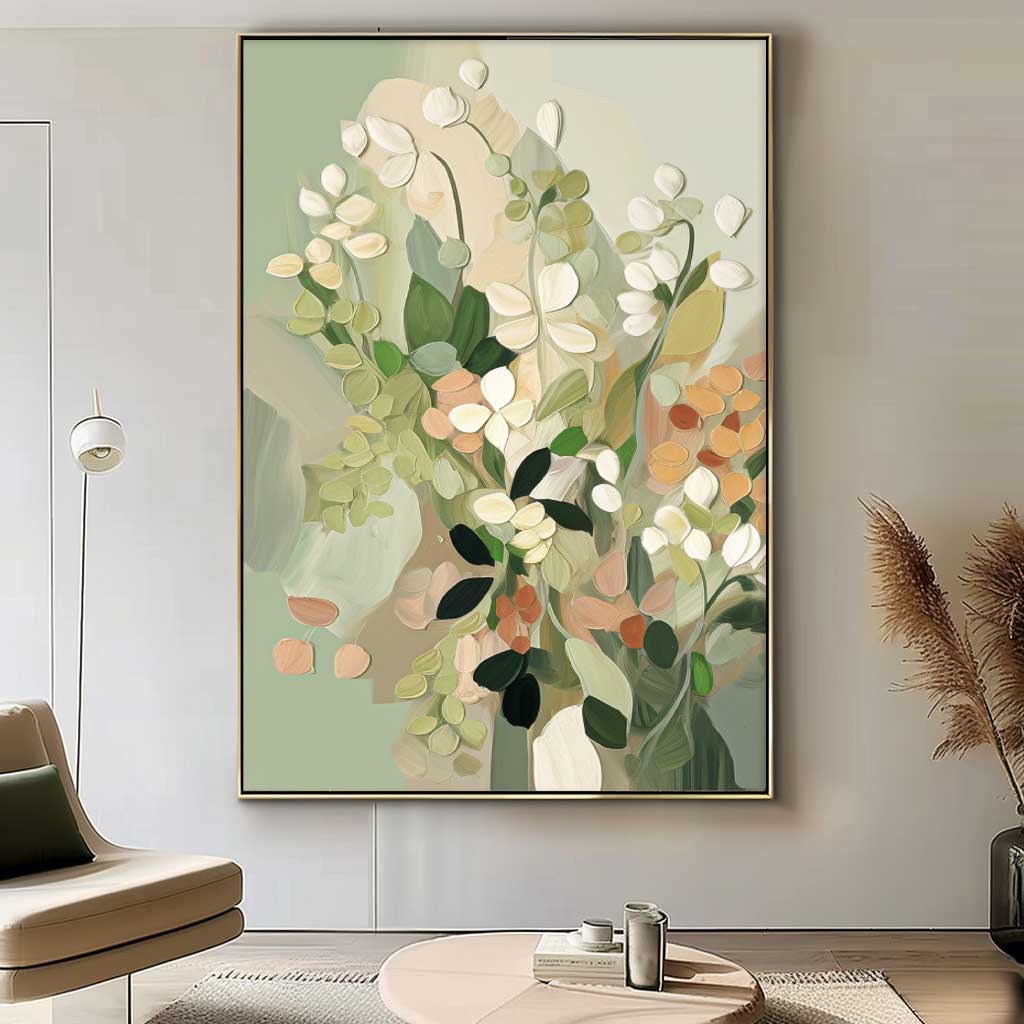 Wall Art Warm Spring Flower Modern Impressionist