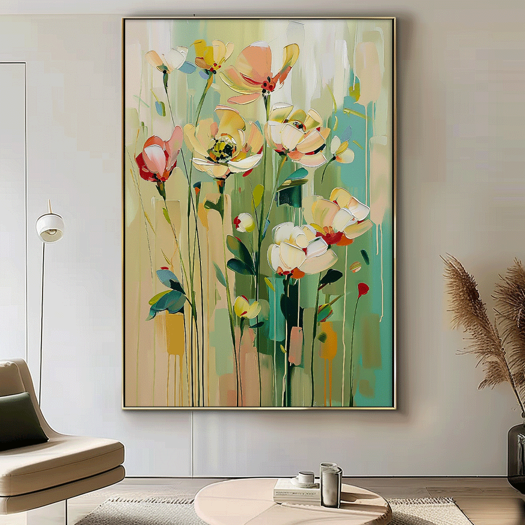 Wall Art Impasto Flower Expressionist Elegant