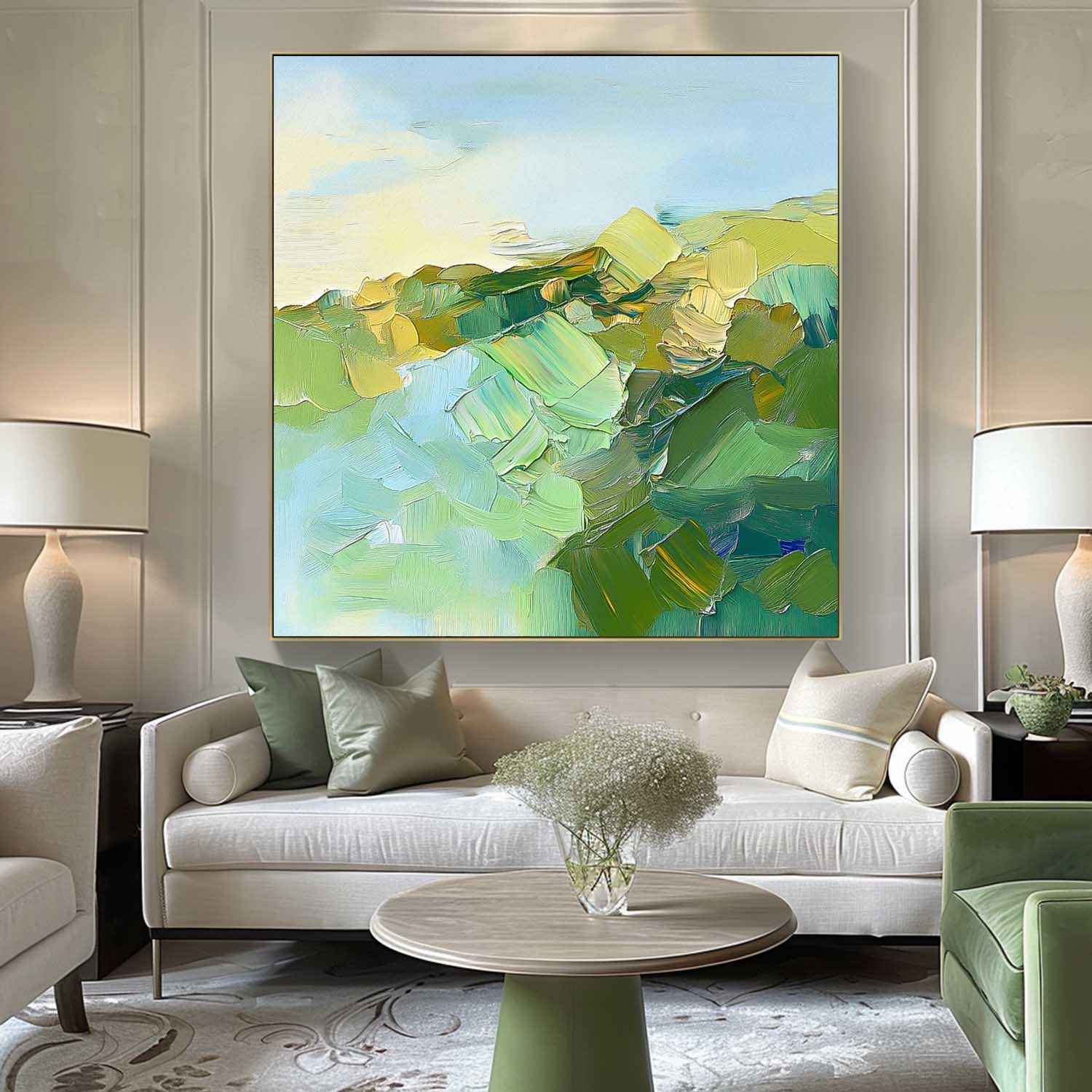 Wall Art Abstract Dynamic Brushstroke Elegant