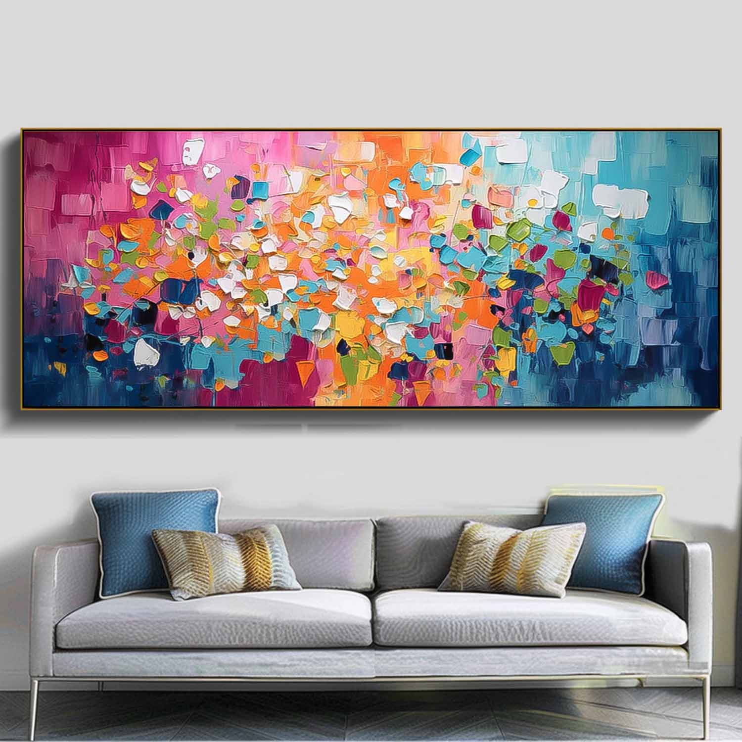 Wall Art Vibrant Abstract Cheerful Painterly