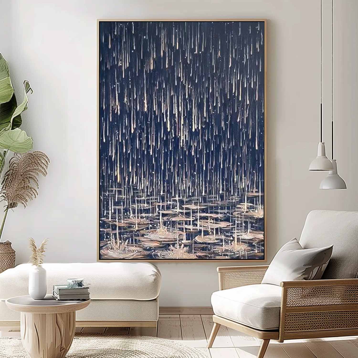 Wall Art Abstract Rainy Serene Mysterious