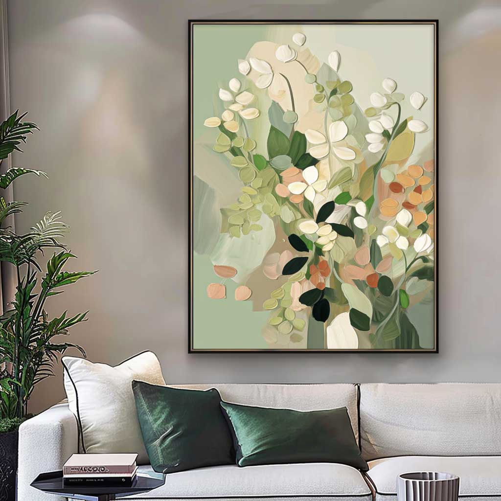 Wall Art Warm Spring Flower Modern Impressionist