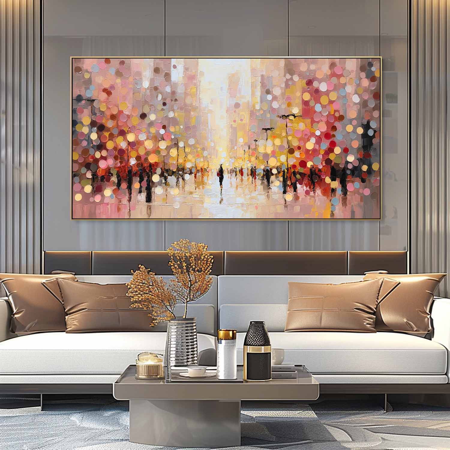 Wall Art People Dreamy Romantic Night City