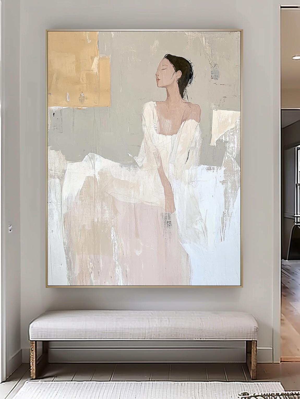Wall Art Elegant Seated Lady Soft