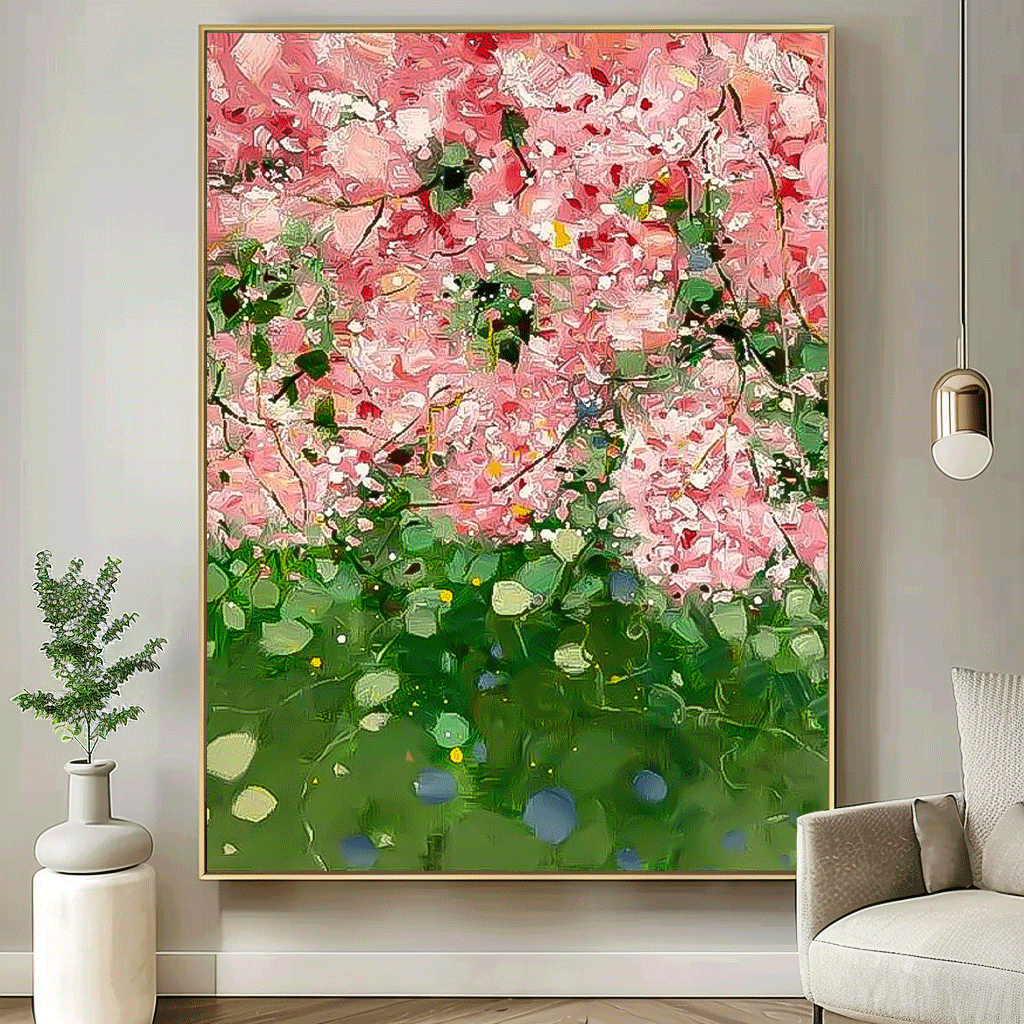 Wall Art Impasto Flower Modern Cheerful