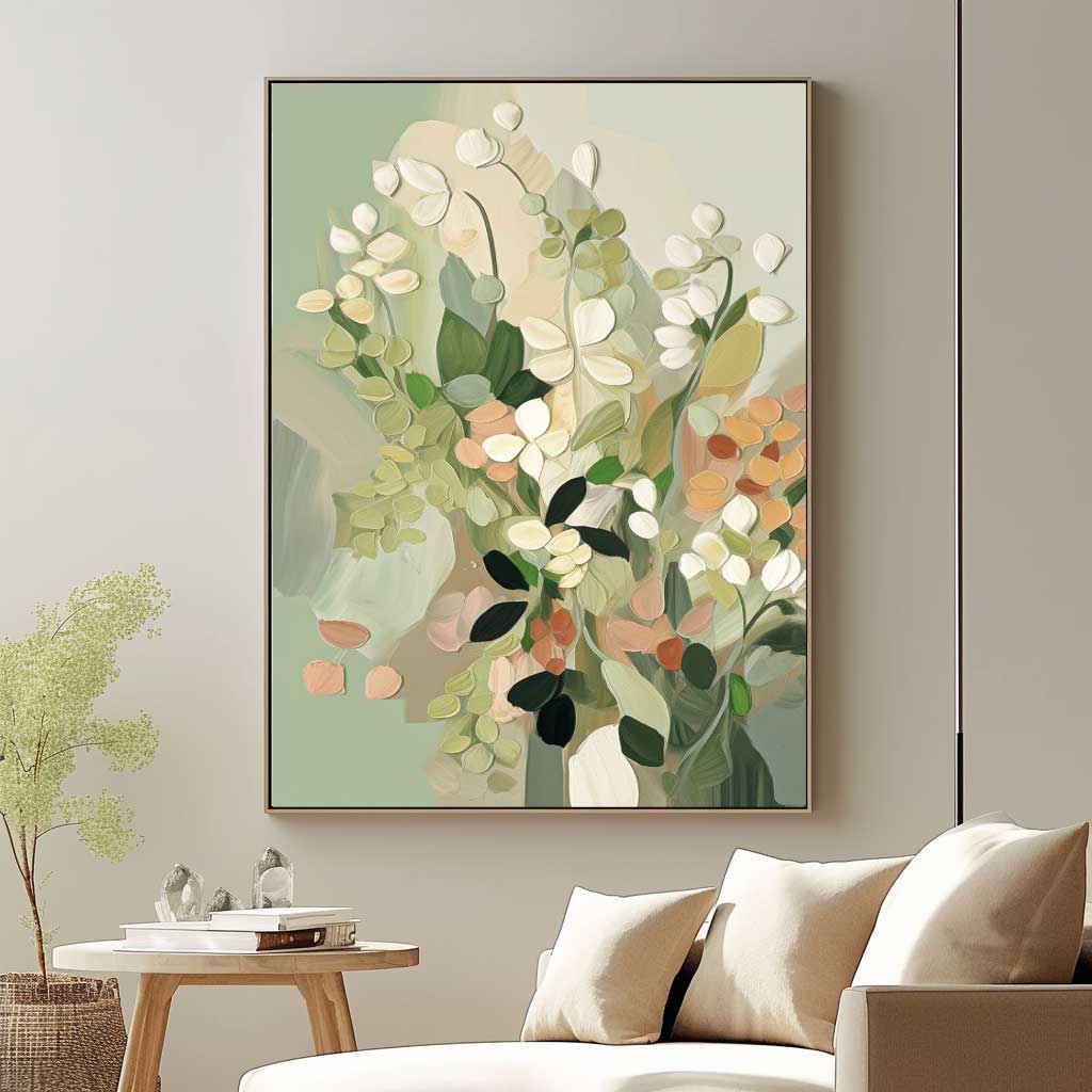 Wall Art Warm Spring Flower Modern Impressionist