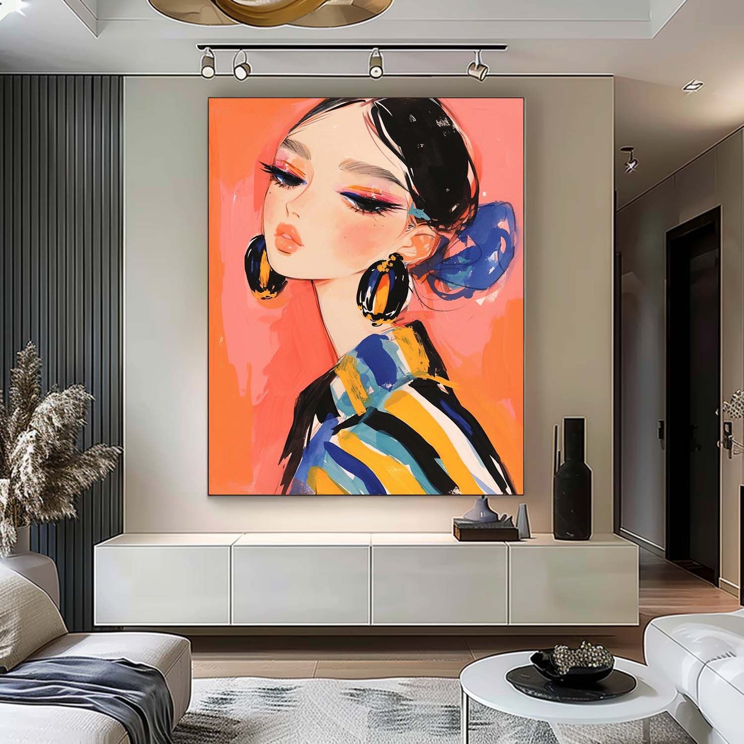 Wall Art Fashion Girl Bold Abstract Painterly