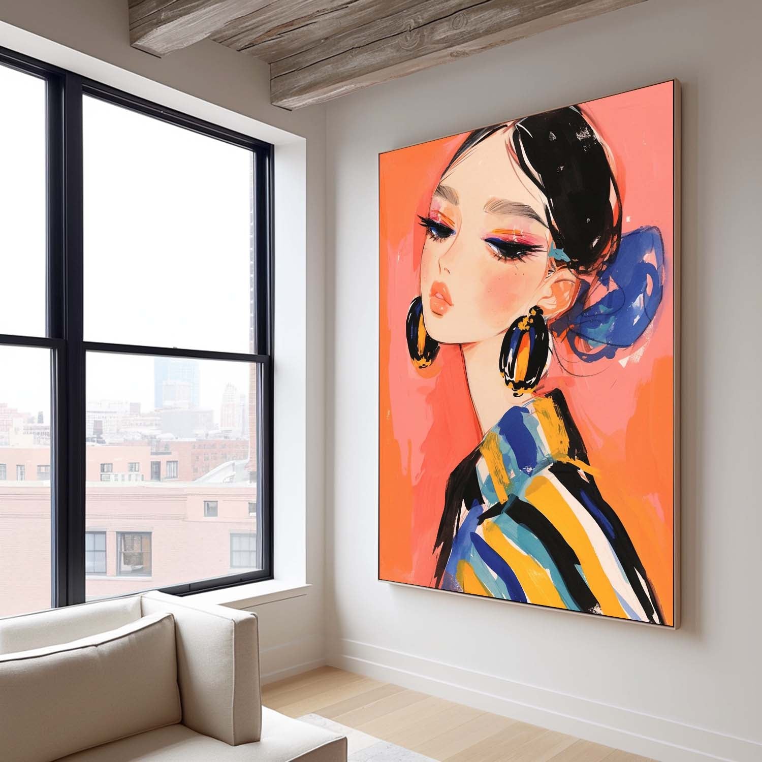 Wall Art Fashion Girl Bold Abstract Painterly