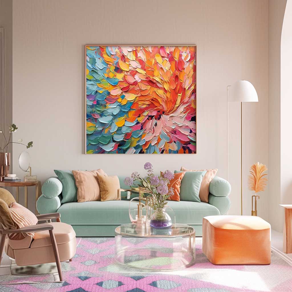 Wall Art Abstract Vibrant Dynamic