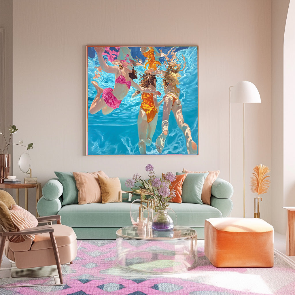 Wall Art People Fresh Playful Summer Scene