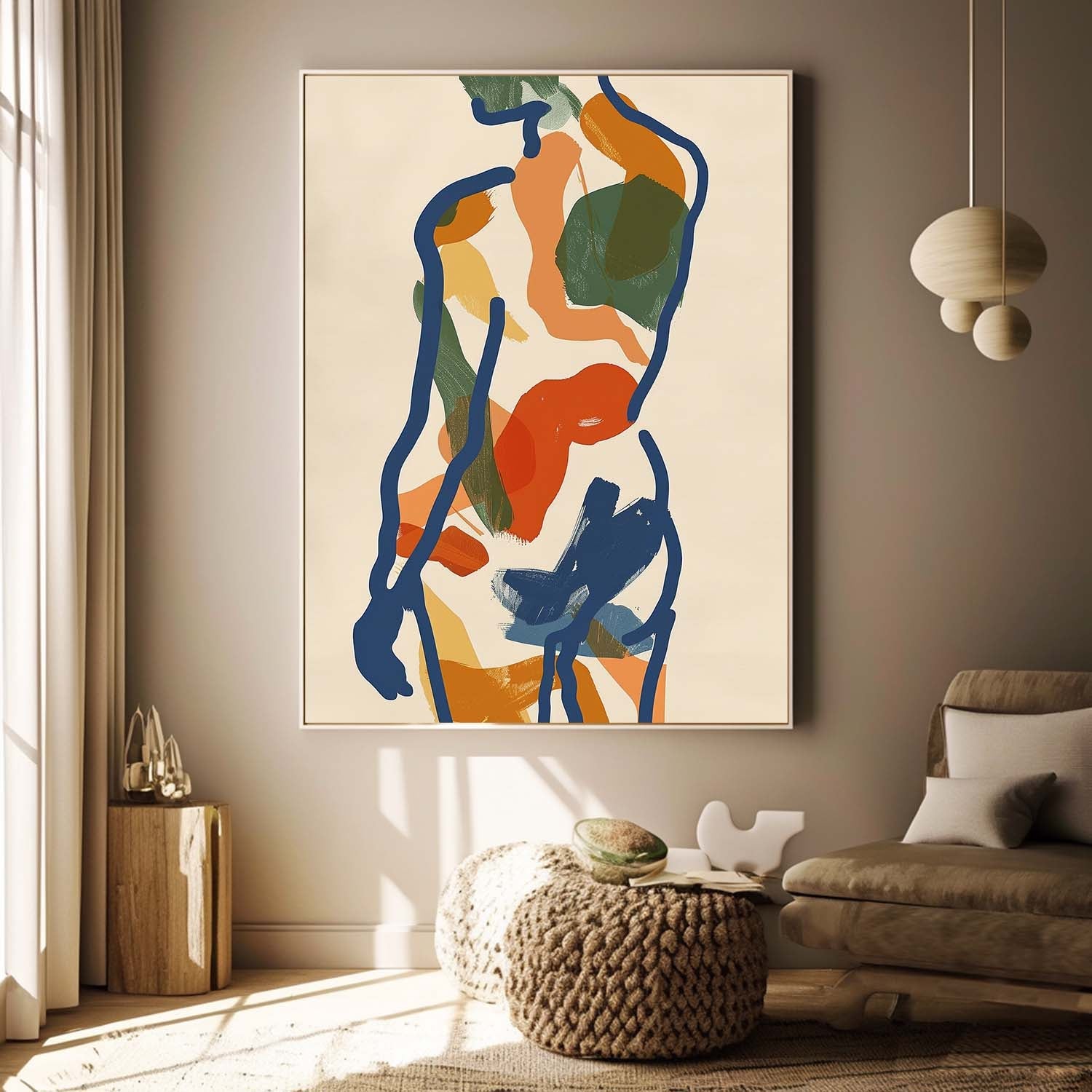 Wall Art People Abstract Line Minimalist