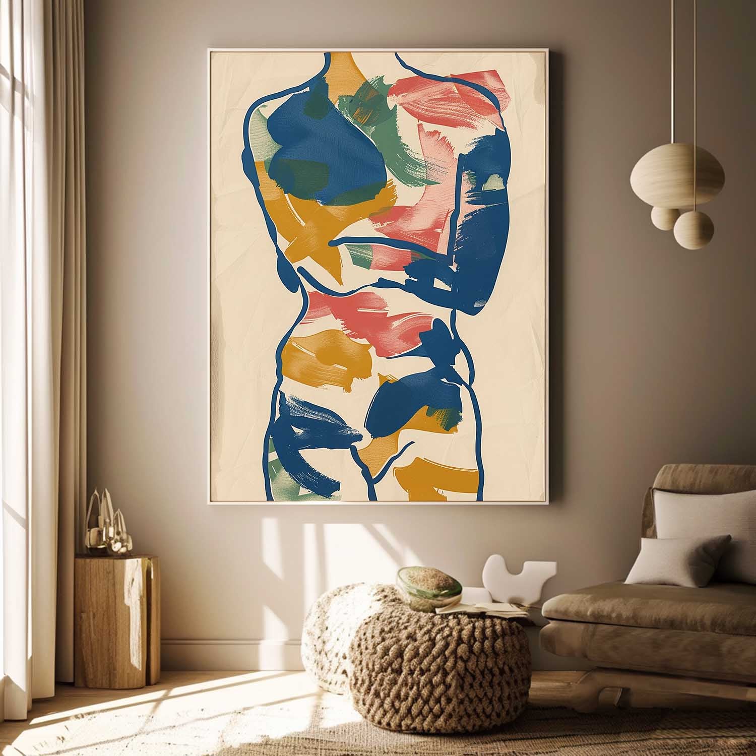 Wall Art Figurative Minimalist Line Painterly