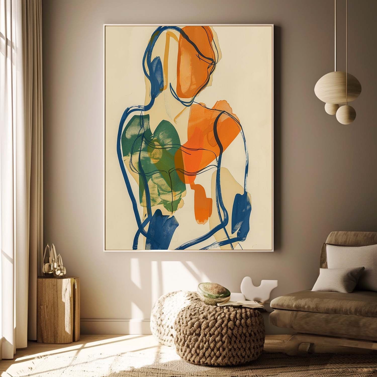 Wall Art Minimalist People Playful Line Abstract