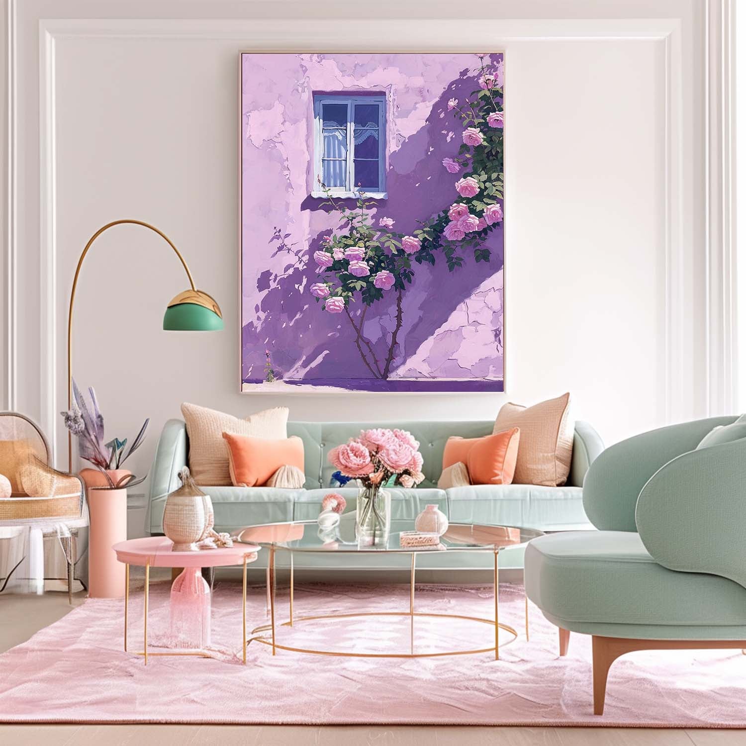Wall Art Impasto Flower Bold Abstract Romantic